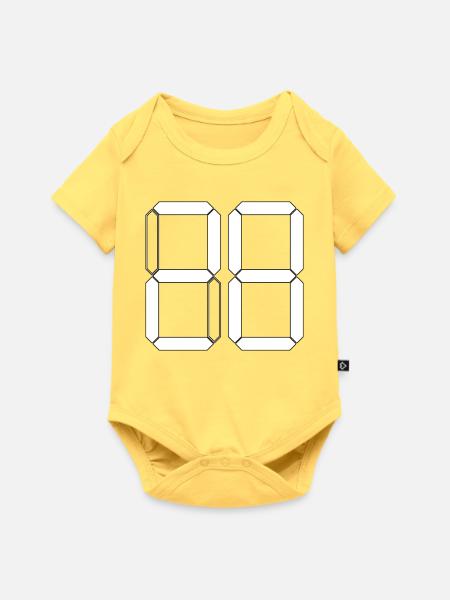 NUMMER 28 Achtundzwanzig Geschenk Digital - Baby Premium Kurzarmbody - Pastellgelb