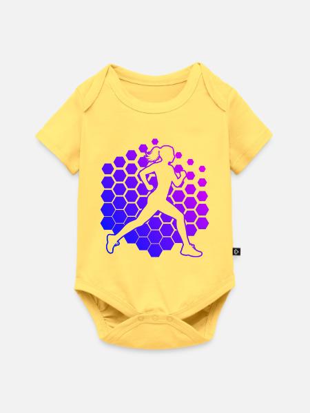 Geschenkidee für eine Running mit Running - Baby Premium Kurzarmbody - Pastellgelb