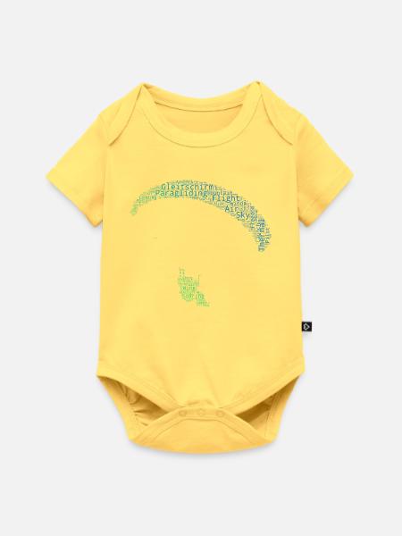Geschenkidee für eine Paragliderin mit Paragleiten - Baby Premium Kurzarmbody - Pastellgelb
