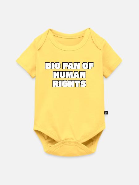 Kühne Menschenrechtserklärung - Baby Premium Kurzarmbody - Pastellgelb