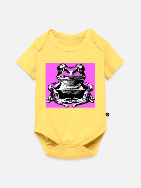 Frosch - Baby Premium Kurzarmbody - Pastellgelb