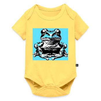Frosch - Baby Premium Kurzarmbody - Pastellgelb - Vorne
