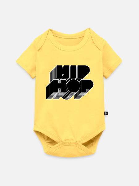 Hip Hop fettes Logo - Baby Premium Kurzarmbody - Pastellgelb