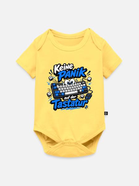 Keine Panik auf der Tastatur - Baby Premium Kurzarmbody - Pastellgelb