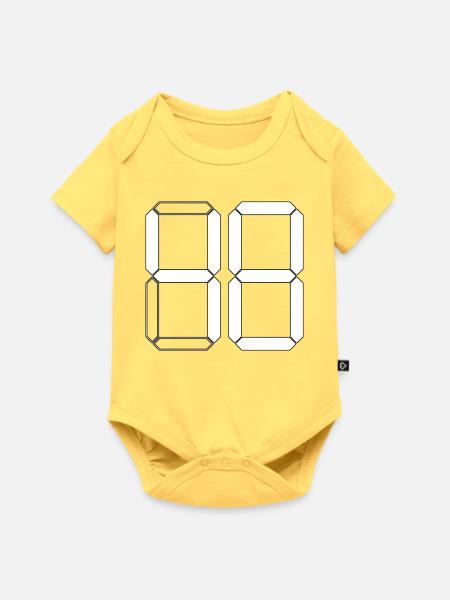 NUMMER 48 Achtundvierzig Geschenk Digital - Baby Premium Kurzarmbody - Pastellgelb