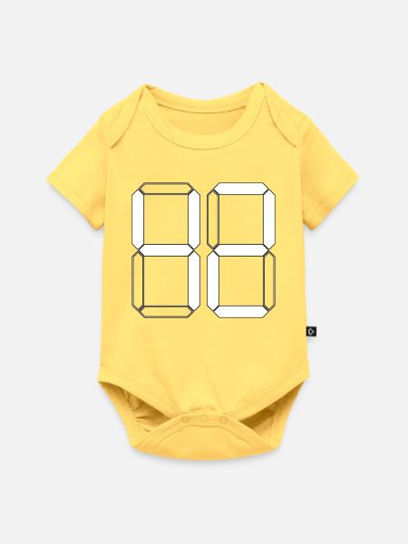 NUMMER 42 Zweiundvierzig Geschenk Digital - Baby Premium Kurzarmbody - Pastellgelb