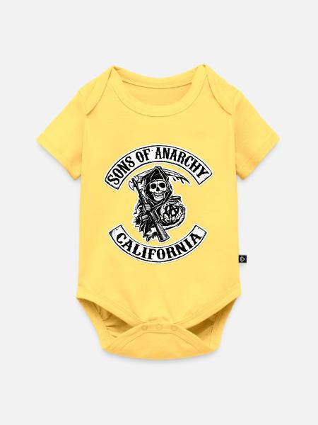 Sons of Anarchy MC LOGO Classic - Baby Premium Kurzarmbody - Pastellgelb