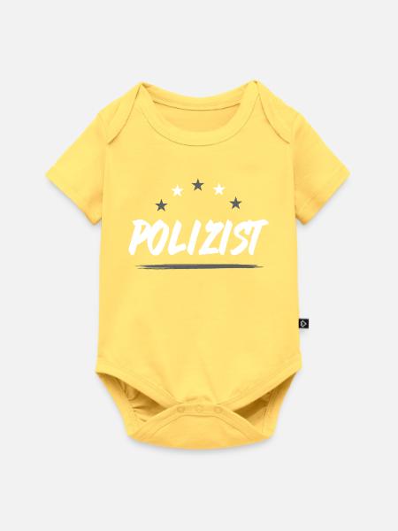 Polizist Beruf - Baby Premium Kurzarmbody - Pastellgelb