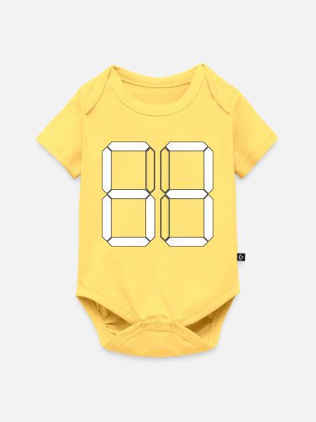 NUMMER 63 Dreiundsechzig Geschenk Digital - Baby Premium Kurzarmbody - Pastellgelb