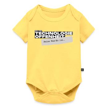 Bin für Technologieoffenheit – Meine Fax-Nr. ist… - Baby Premium Kurzarmbody - Pastellgelb - Vorne