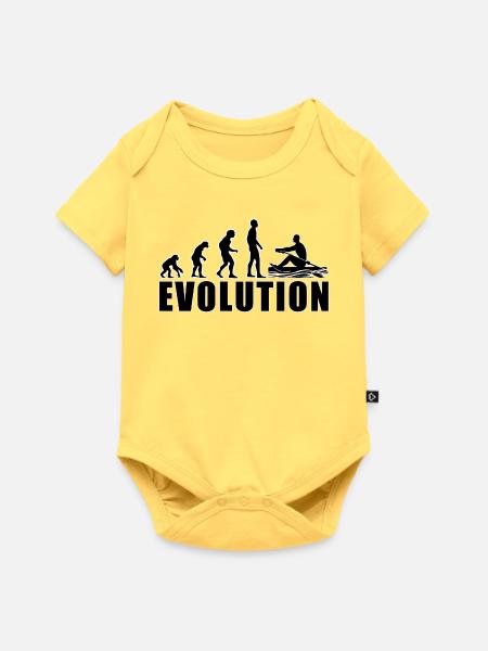 Evolution Ruderer Geschenkidee - Baby Premium Kurzarmbody - Pastellgelb