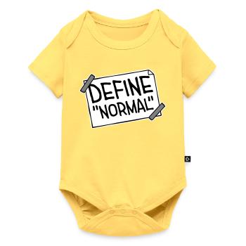 Définir le graphique sarcastique drôle normal - Body à manches courtes Premium Bébé - jaune pastel - Devant