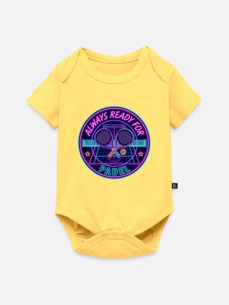 Neon Padel Club Logo - Baby Premium Kurzarmbody - Pastellgelb