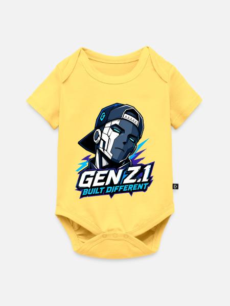 GenZ.1 Built Different - Baby Premium Kurzarmbody - Pastellgelb