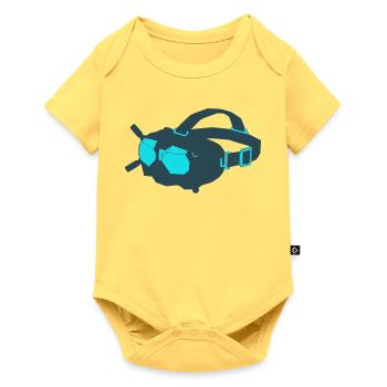 Drones FPV Goggles Icon - Baby Premium short-sleeve bodysuit - sky yellow - Front