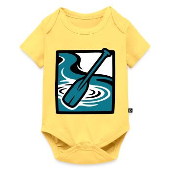 Icône de l’eau de la rivière Paddle - Body à manches courtes Premium Bébé - jaune pastel - Devant