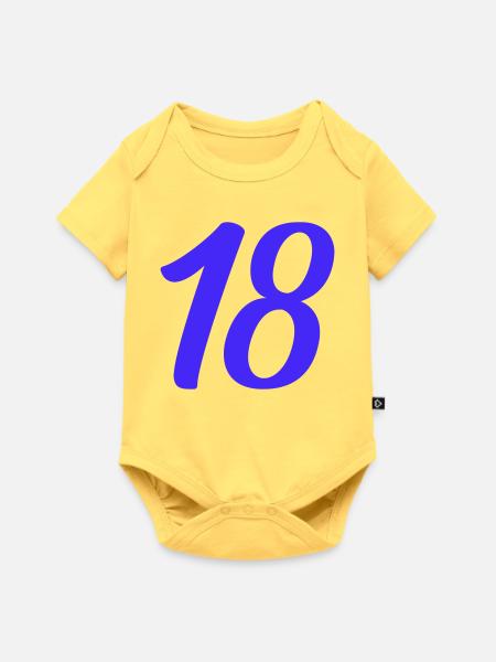 18- - Baby Premium Kurzarmbody - Pastellgelb