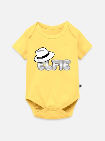 Vorname Elfie - Baby Premium Kurzarmbody - Pastellgelb