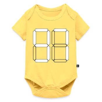 NUMÉRO 97 Quatre-vingt-dix-sept cadeaux numériques - Body à manches courtes Premium Bébé - jaune pastel - Devant