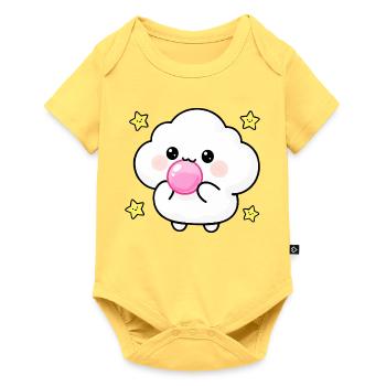 Kawaii Cloud Bubblegum Puff - Baby Premium short-sleeve bodysuit - sky yellow - Front