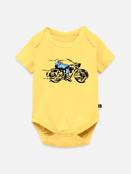 biker - Baby Premium short-sleeve bodysuit - sky yellow