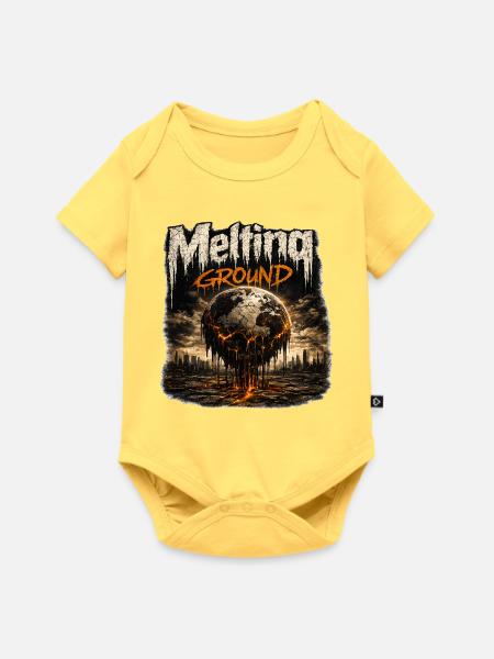 Schmelzende Erdfeuer - Baby Premium Kurzarmbody - Pastellgelb