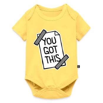 You Got This Motivierend Inspirierend Spruch Zitat - Baby Premium Kurzarmbody - Pastellgelb - Vorne
