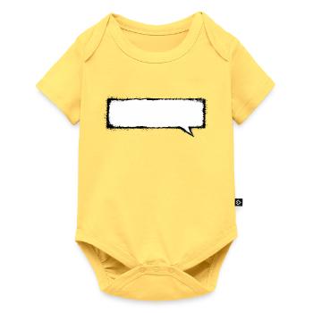 Sprechblase_Grunge_Banner - Body à manches courtes Premium Bébé - jaune pastel - Devant