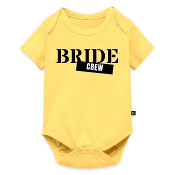 Équipe de la mariée - Équipe de la fête de garçon Filles de la fête de mariage de la mariée - Body à manches courtes Premium Bébé - jaune pastel - Devant