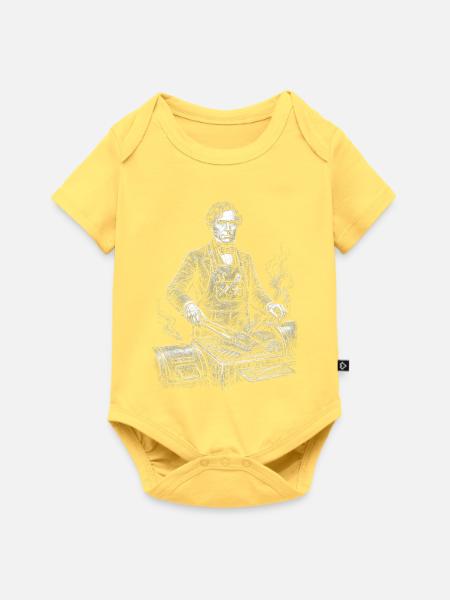 Franklin Pierce Grillen BBQ - Baby Premium Kurzarmbody - Pastellgelb