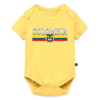 Colombian Flag Colombia Seal - Baby Premium short-sleeve bodysuit - sky yellow - Front
