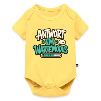 ANTWORT IM WARTEMODUS - Baby Premium Kurzarmbody - Pastellgelb - Vorne