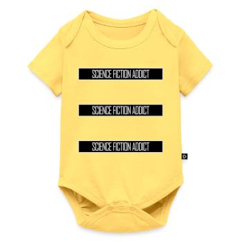 Science Fiction Addict Sci Fi Liebhaber Zitat Text - Baby Premium Kurzarmbody - Pastellgelb - Vorne