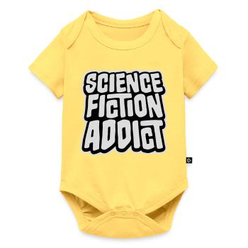 Science Fiction Addict Sci Fi Liebhaber Zitat Text - Baby Premium Kurzarmbody - Pastellgelb - Vorne