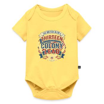 Die Briten verspielten am 4. Juli einen Vorsprung  - Baby Premium Kurzarmbody - Pastellgelb - Vorne