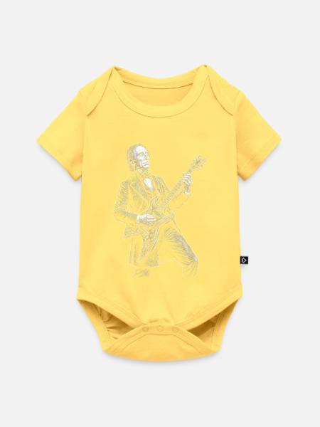 John Tyler Gitarre - Baby Premium Kurzarmbody - Pastellgelb