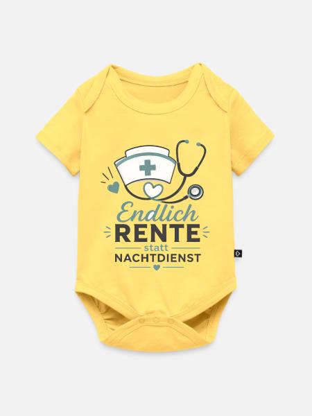 Endlich in Rente – Krankenschwester & Stethoskop - Baby Premium Kurzarmbody - Pastellgelb