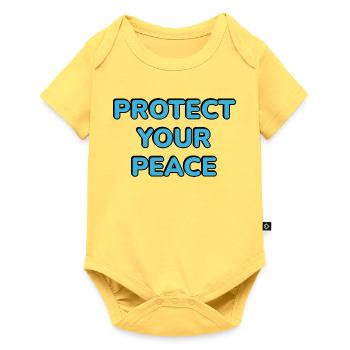 Protect Your Peace - Baby Premium short-sleeve bodysuit - sky yellow - Front
