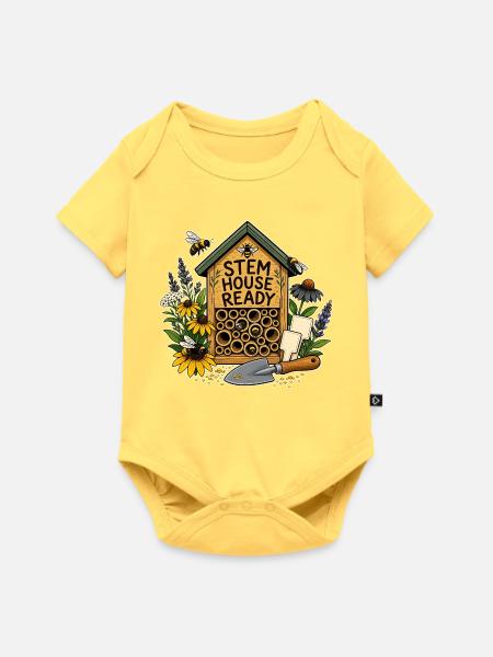 STEM HOUSE READY Pflanzen - Baby Premium Kurzarmbody - Pastellgelb