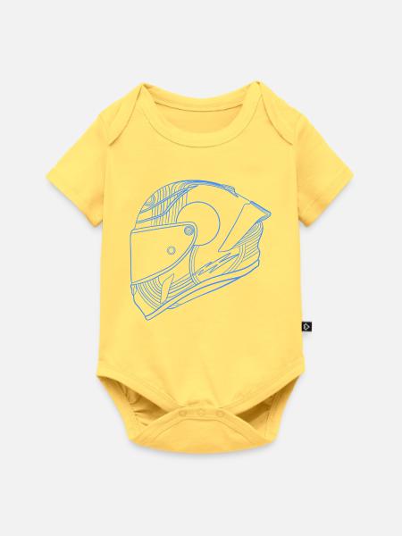 Helm - Baby Premium Kurzarmbody - Pastellgelb