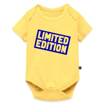 Limitierte Sternedition Druck - Baby Premium Kurzarmbody - Pastellgelb - Vorne