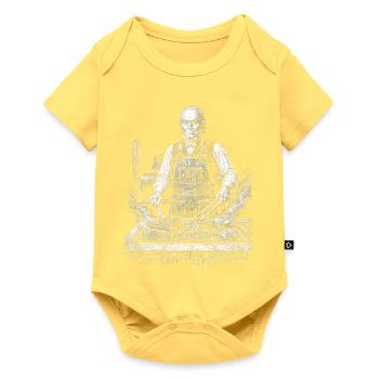 John Quincy Adams beim BBQ Grillen - Baby Premium Kurzarmbody - Pastellgelb - Vorne