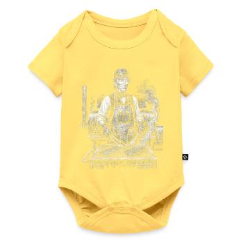 John Tyler beim BBQ-Grillen - Baby Premium Kurzarmbody - Pastellgelb - Vorne