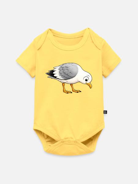 Ville MÖKKI LIFE - Baby Premium Kurzarmbody - Pastellgelb