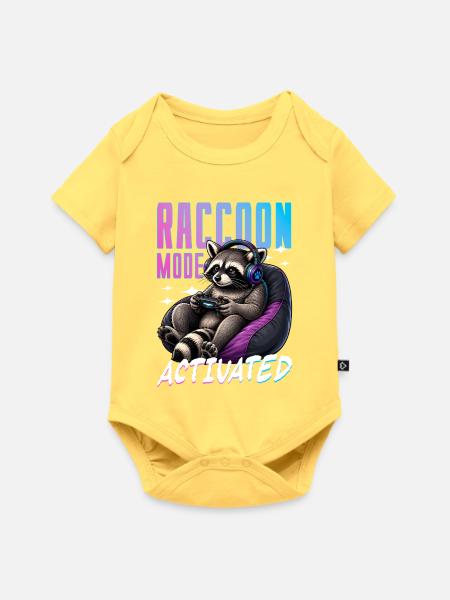 Gamer Gaming Cat Video Game - Baby Premium Kurzarmbody - Pastellgelb