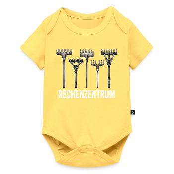 Leiter vom Rechenzentrum Gartenoutfit Gartenarbeit - Baby Premium Kurzarmbody - Pastellgelb - Vorne