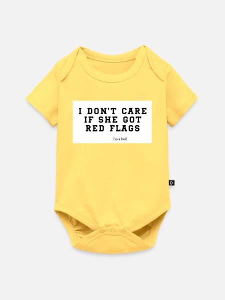 red flag - Baby Premium Kurzarmbody - Pastellgelb
