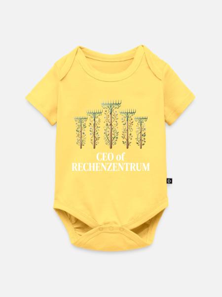 Rechenzentrum - Baby Premium Kurzarmbody - Pastellgelb