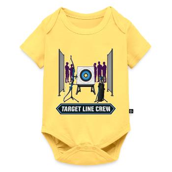 TARGET LINE CREW - Baby Premium Kurzarmbody - Pastellgelb - Vorne
