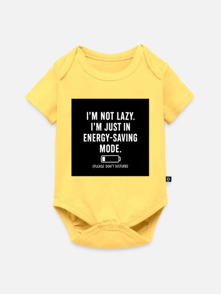 komisch - Baby Premium Kurzarmbody - Pastellgelb